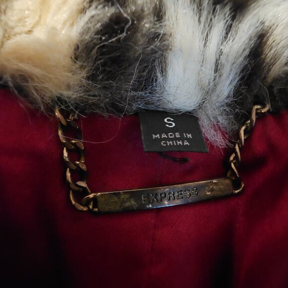Vintage Express Small Cropped Faux Cheetah Fur Coat - Picture 8 of 8